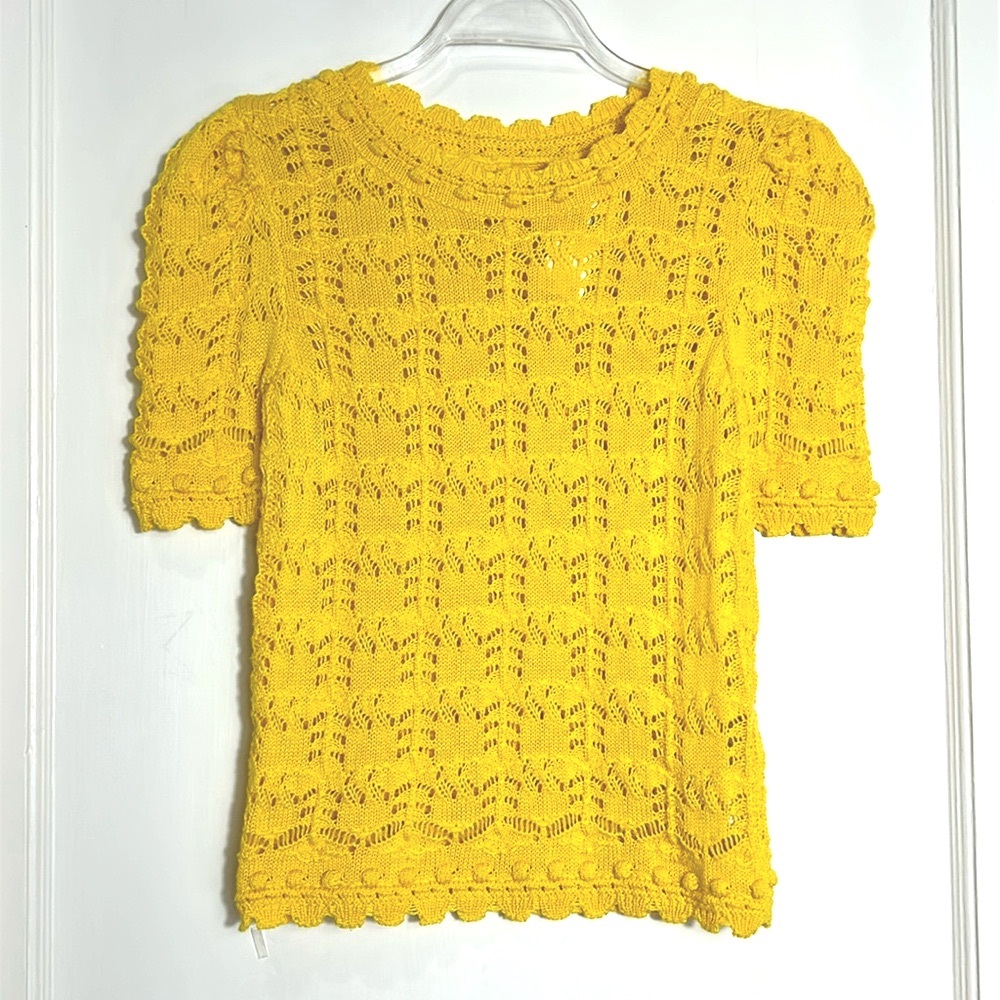 NWT By Anthropologie Pointelle Sweater Top XXS